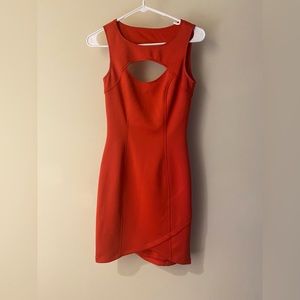 Guess Burnt Orange Cocktail Dress